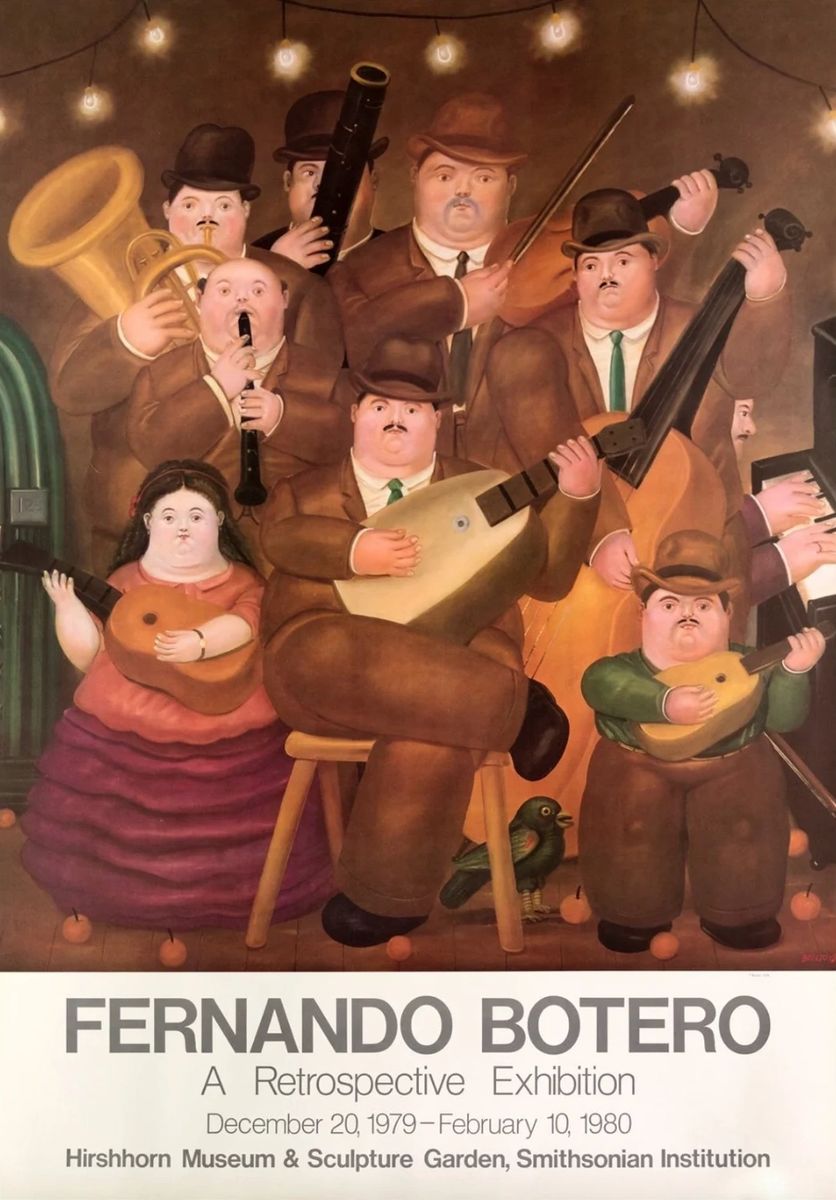 Fernando Botero The Orchestra Original Exhibition Museum Poster